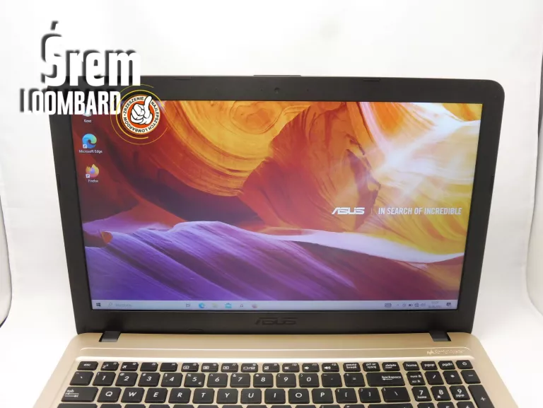 LAPTOP ASUS R540M, CELERON N4000, 4GB/500GB, WIN 10, ŁADOWARKA, TORBA