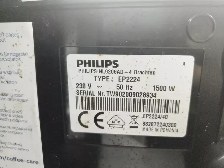 EKSPRES CIŚNIENIOWY AUTOMATYCZNY PHILIPS 2200 EP2224