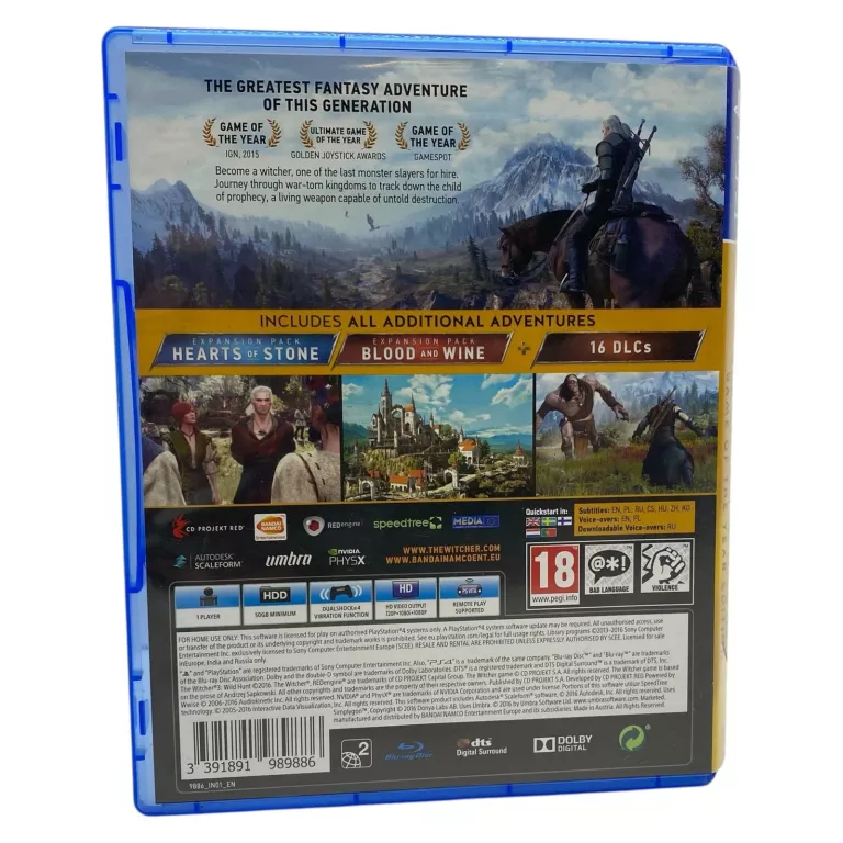 GRA PS4 WIEDŹMIN III DZIKI GON