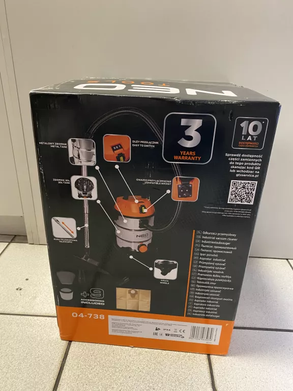 NEO TOOLS ODKURZACZ 1400W KOMPLET