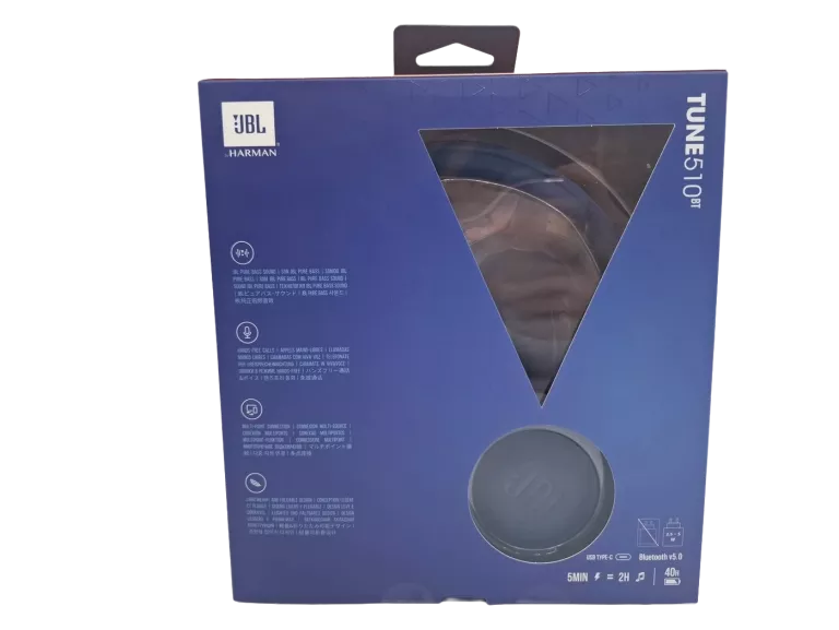 SŁUCHAWKI BEZPRZEWODOWE NAUSZNE JBL TUNE 510BT