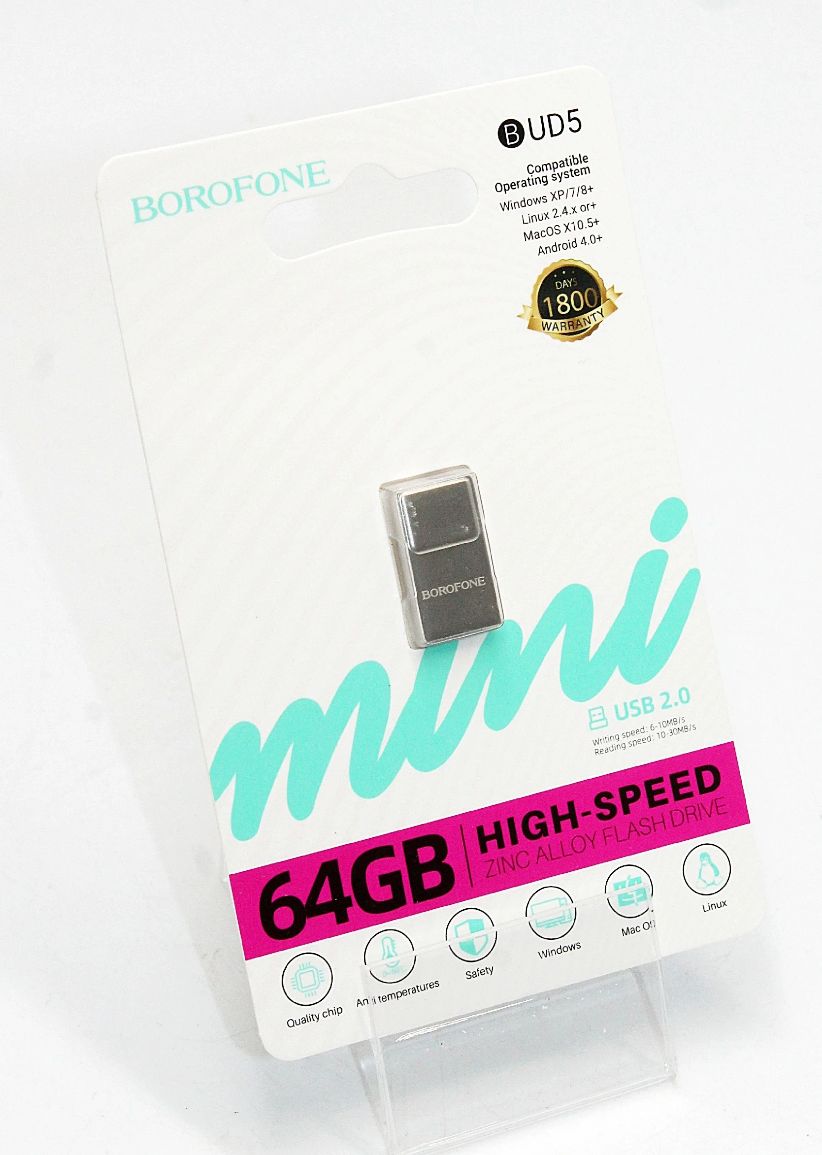 pendrive-bud5-mini-finesse-usb-20-64gb-borofone-ean-gtin-6941991119040