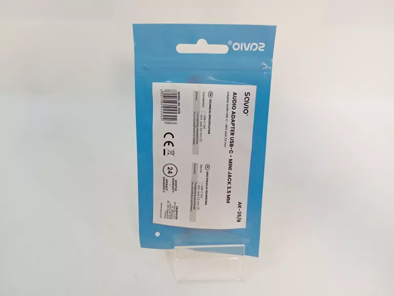 KABEL ADAPTER SAVIO AK-35 USB TYP C - MINI JACK 3