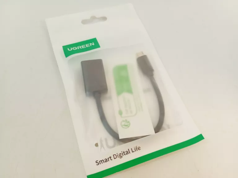 PRZEJŚCIÓWKA ADAPTER MICRO USB (MĘSKI) - USB-A (ŻEŃSKI) OTG PŁASKI 0.15M -