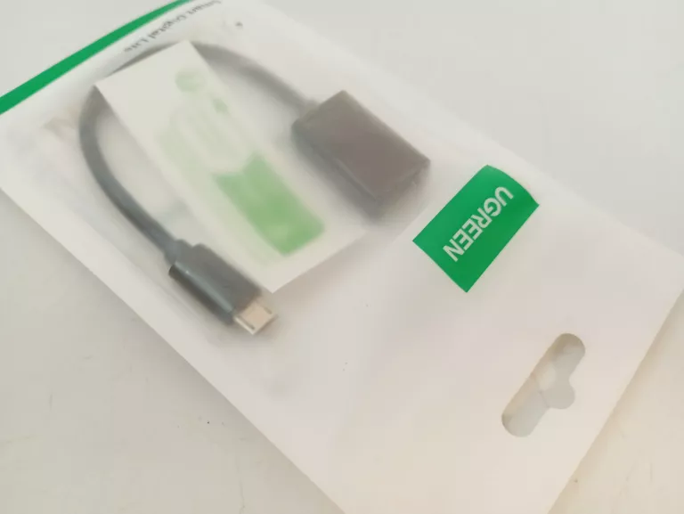 PRZEJŚCIÓWKA ADAPTER MICRO USB (MĘSKI) - USB-A (ŻEŃSKI) OTG PŁASKI 0.15M -
