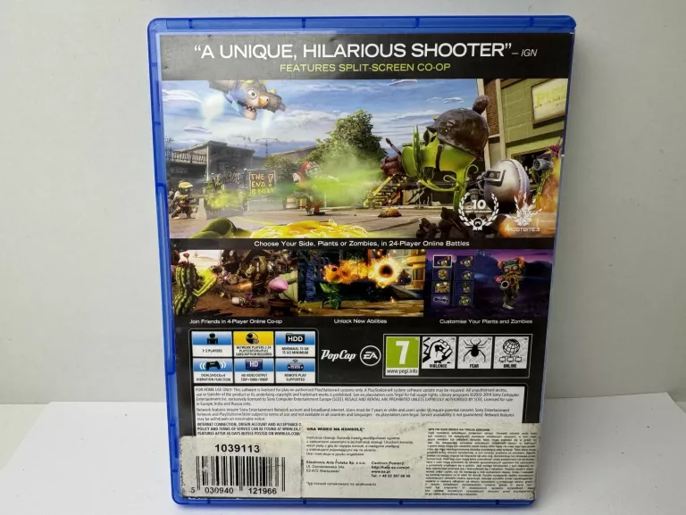 GRA PS4 PLANTS VS ZOMBIES GARDEN WARFARE