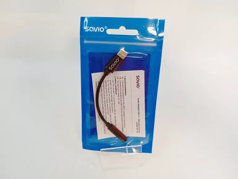 KABEL ADAPTER SAVIO AK-35 USB TYP C - MINI JACK 3