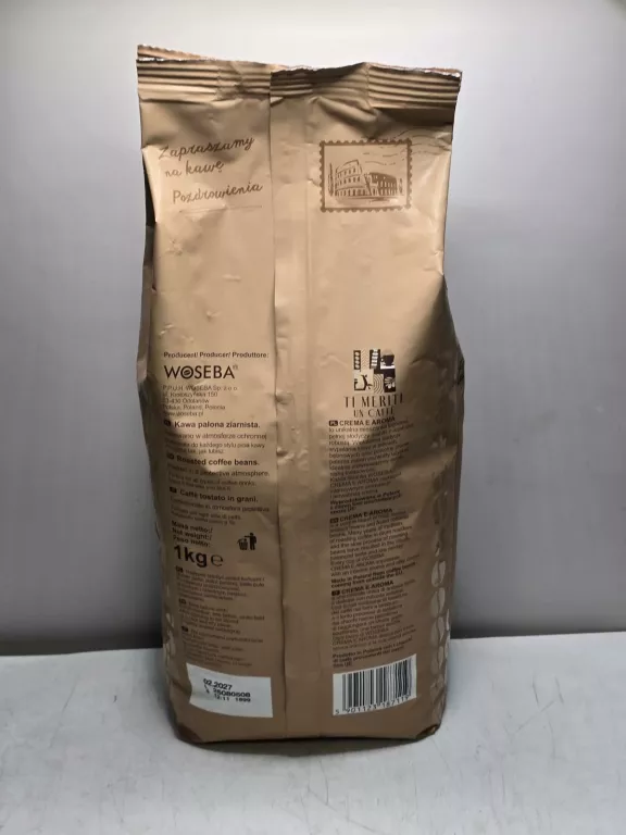 KAWA ZIARNISTA WOSEBA TI MERITI UN CAFFE CREMA E AROMA 1 KG