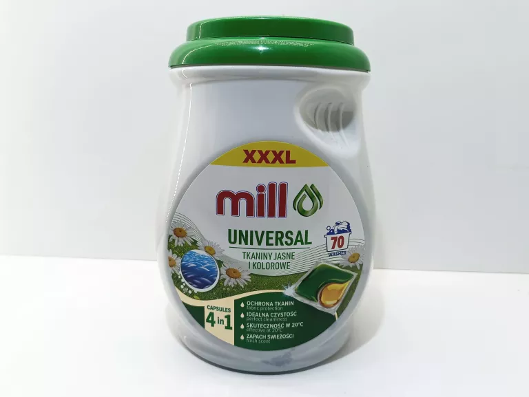 MILL UNIVERSAL KAPSUŁKI DO PRANIA UNIWERSALNEGO JASNE KOLOR XXXL 70 SZT.