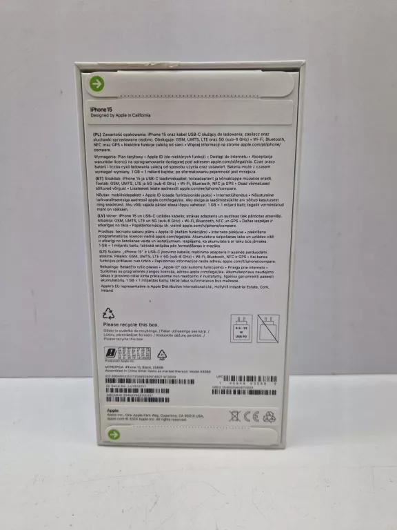 TELEFON APPLE IPHONE 15 256GB + KOSTKA ŁADUJĄCA USB-C 20 + GWARANCJA IDREA