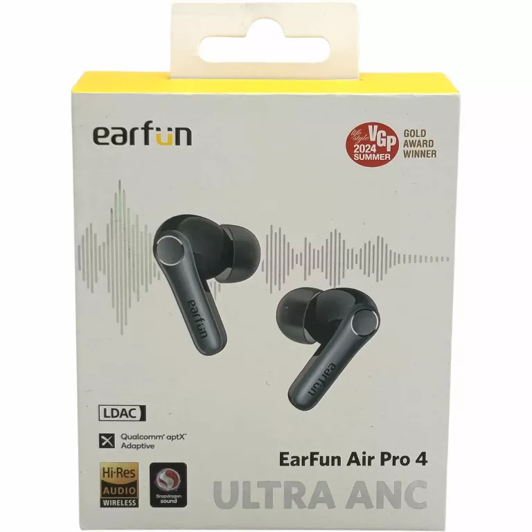 SŁUCHAWKI DOKANAŁOWE EARFUN AIR PRO 4 ANC BLUETOOTH 5.4 CZARNE