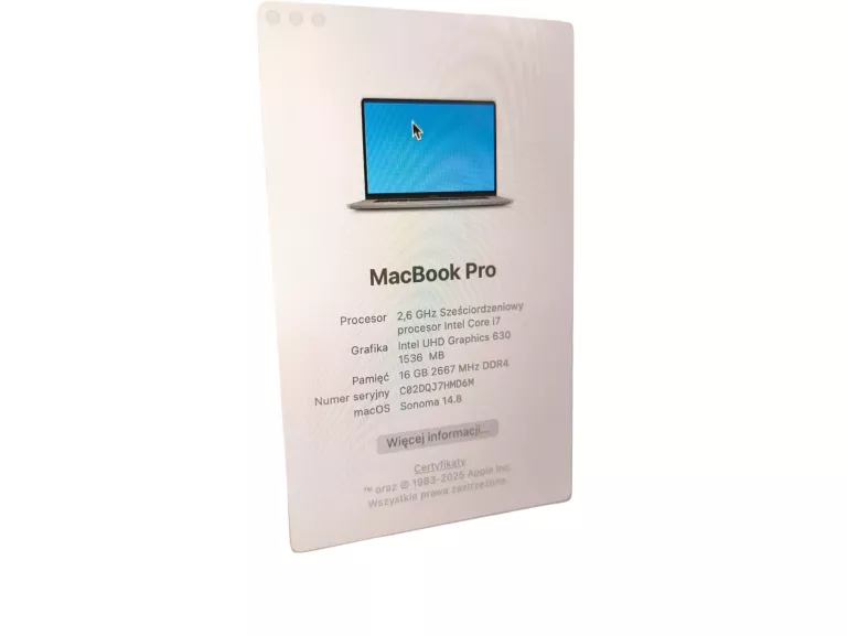 LAPTOP APPLE MACBOOK PRO A2141