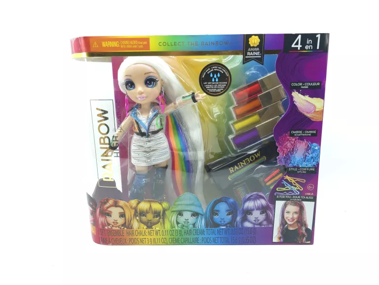 LALKA RAINBOW HIGH AMAYA RAINE SALON FRYZJERSKI 4IN1 *FABRYKA*