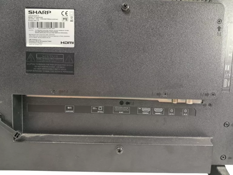 TELEWIZOR SHARP LC-32HI3422E 32" LED HD READY DVB-T2 BEZ PILOTA OKAZJA!