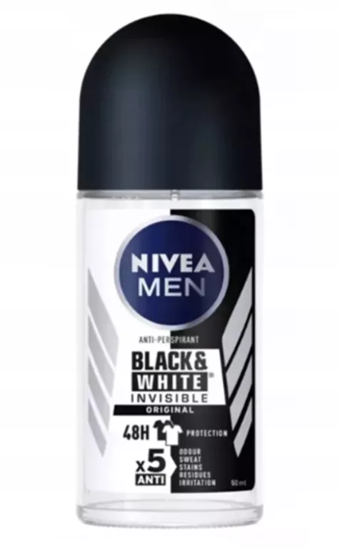 NIVEA MEN DEO ROLL ON BLACK&WHITE INVISIBLE ORIGINAL 50ML