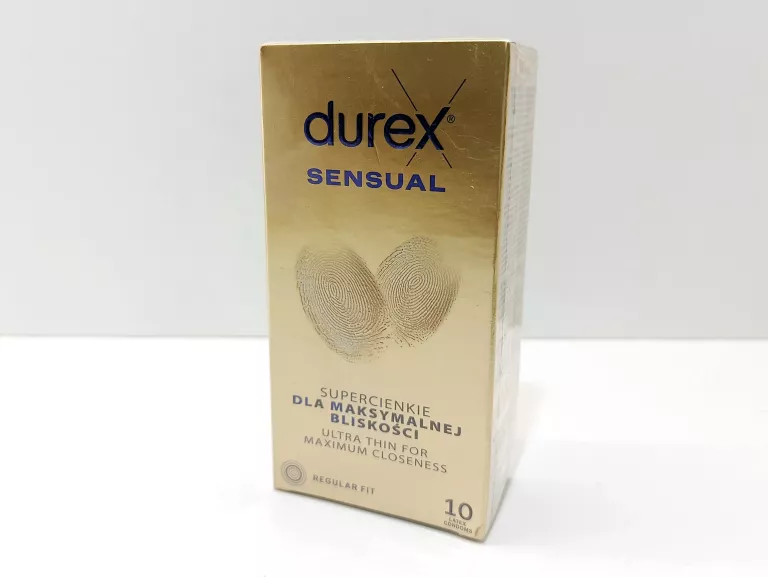 ULTRA CIENKIE PREZERWATYWY DUREX SENSUAL DOPASOWANE INVISIBLE LATEKS 10SZT