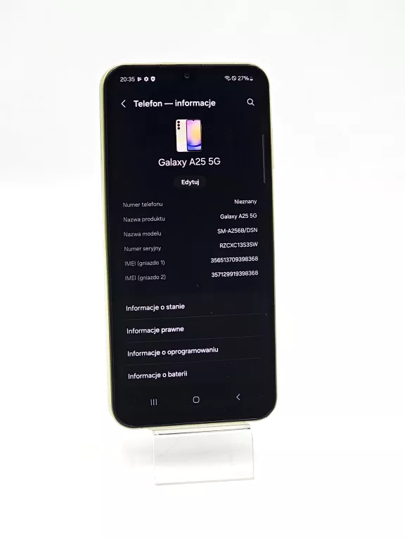 TELEFON SAMSUNG A25 5G SM-A256B/ KOLOR ŻÓŁTY