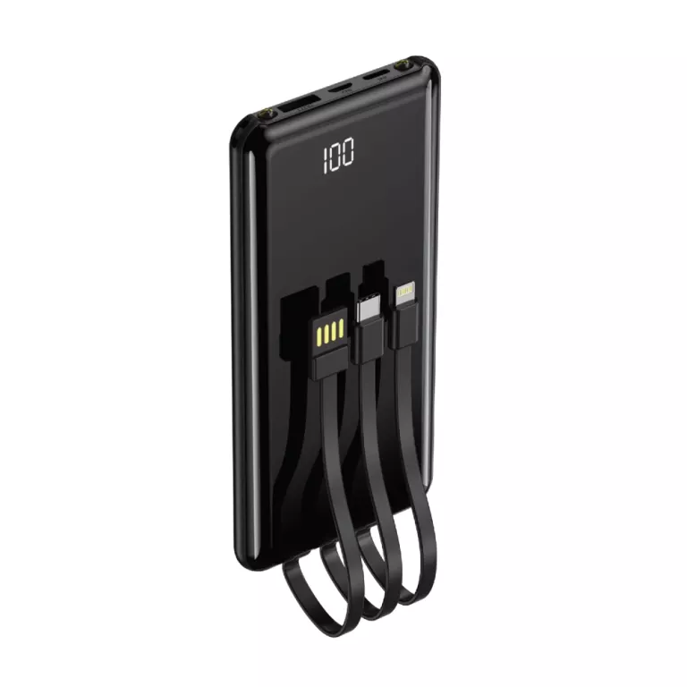 POWERBANK LATARKA POJEMNOŚĆ 10000 MAH 2X USB + KABEL LIGHTNING POWER BANK