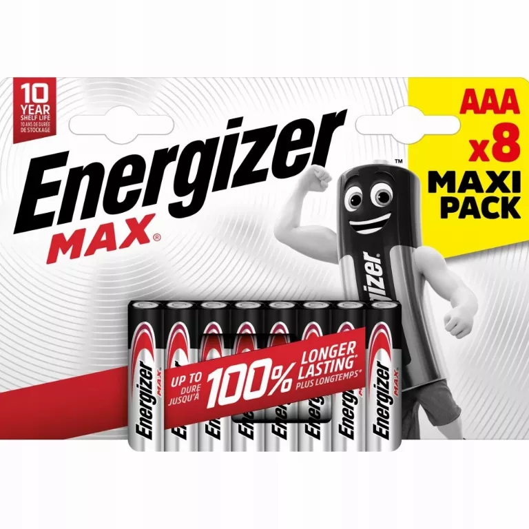 8X BATERIA MAX ENERGIZER AAA R3 1,5V
