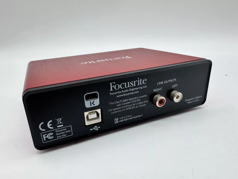 INTERFEJS AUDIO FOCUSRITE SCARLETT SOLO 2ND GEN KPL
