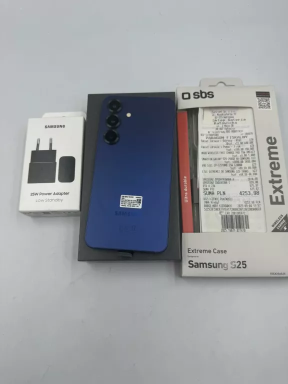 TELEFON SAMSUNG GALAXY S25 12/256GB KOMPLET + ŁADOWARKA + GW