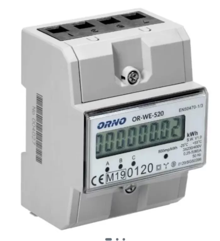 LICZNIK ENERGII ELEKTRYCZNEJ OR-WE-520 3-FAZOWY 80A ORNO