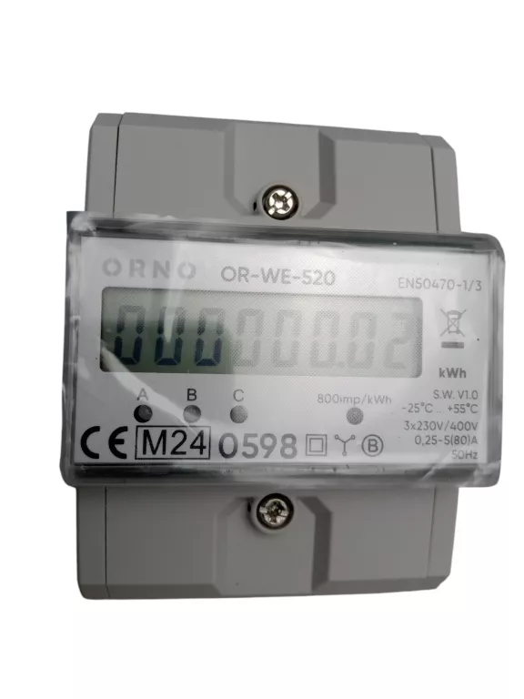 LICZNIK ENERGII ELEKTRYCZNEJ OR-WE-520 3-FAZOWY 80A ORNO