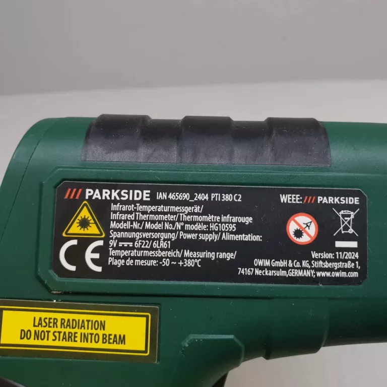 MIERNIK TEMPERATURY TERMOMETR PARKSIDE PTI 380 C2