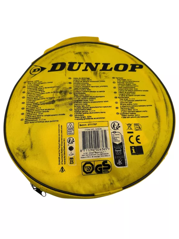 DUNLOP KABLE ROZRUCHOWE PRZEWODY 16MM 220A 2 X 3M