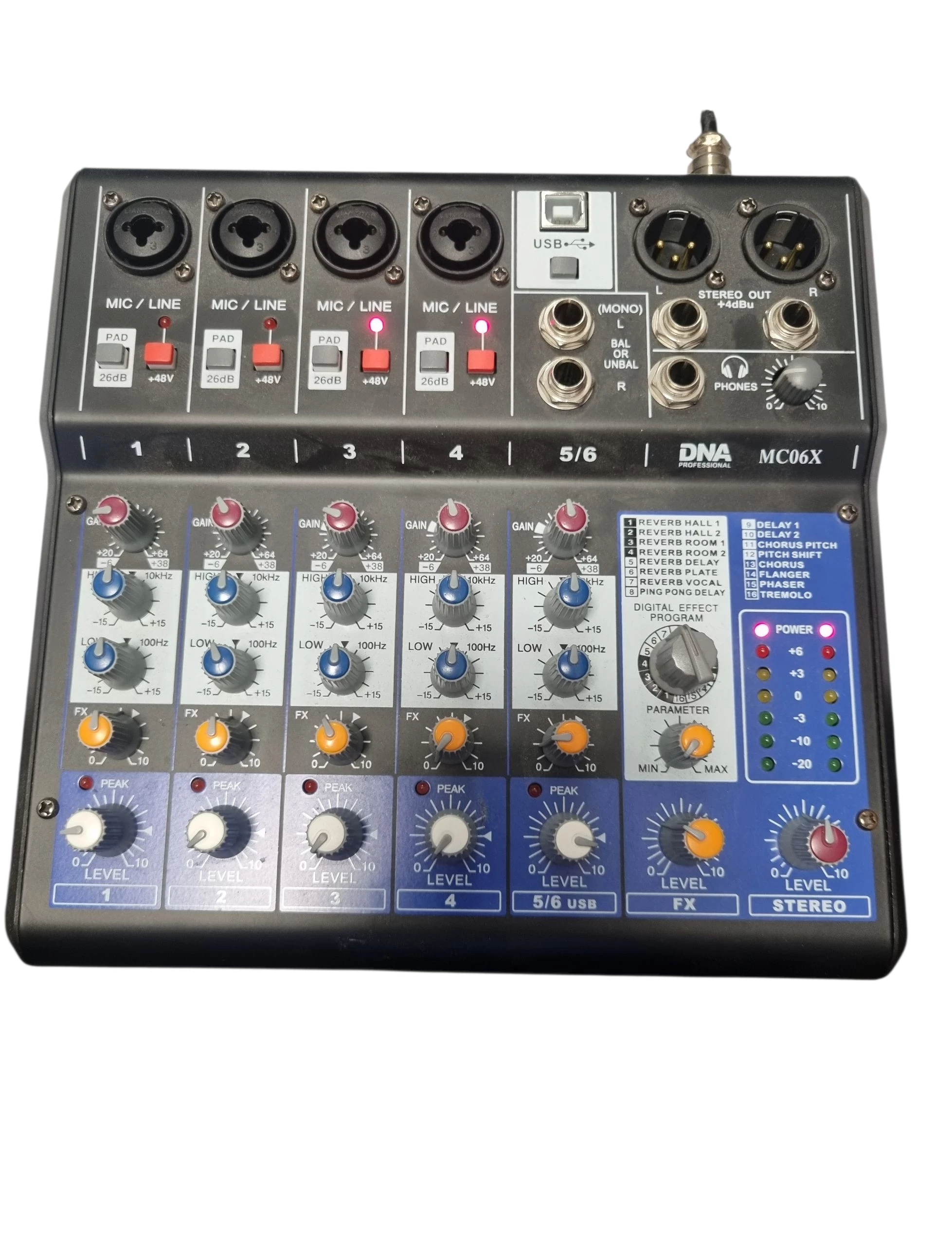 dna-mc06x-analogowy-mikser-audio-interfejs-usb-6-kanalow-czarny-ean-gtin-5907780143758