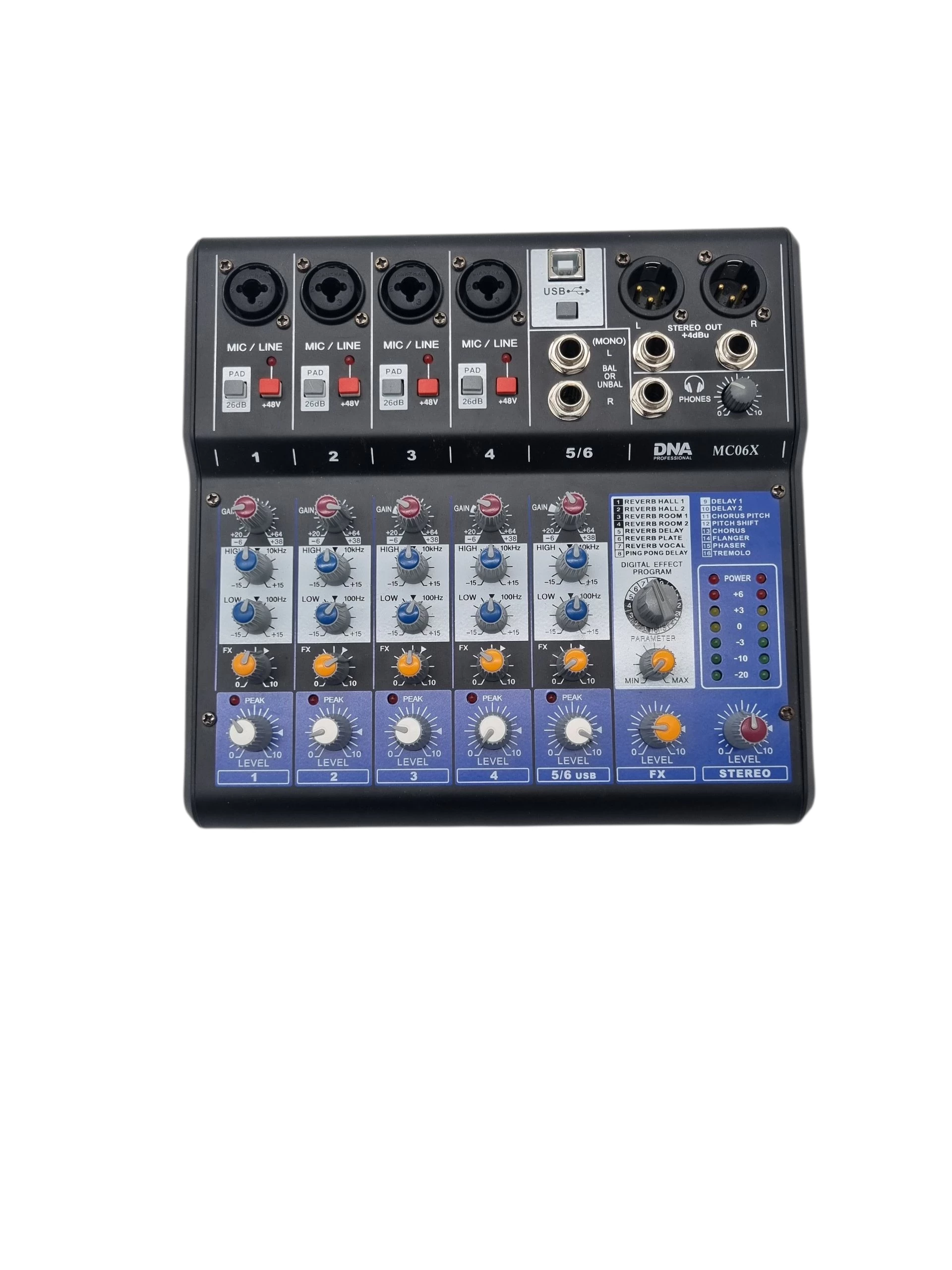 dna-mc06x-analogowy-mikser-audio-interfejs-usb-6-kanalow-czarny-stan-11323-2