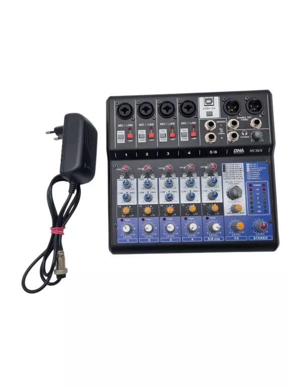 dna-mc06x-analogowy-mikser-audio-interfejs-usb-6-kanalow-czarny-ean-gtin-5907780143758