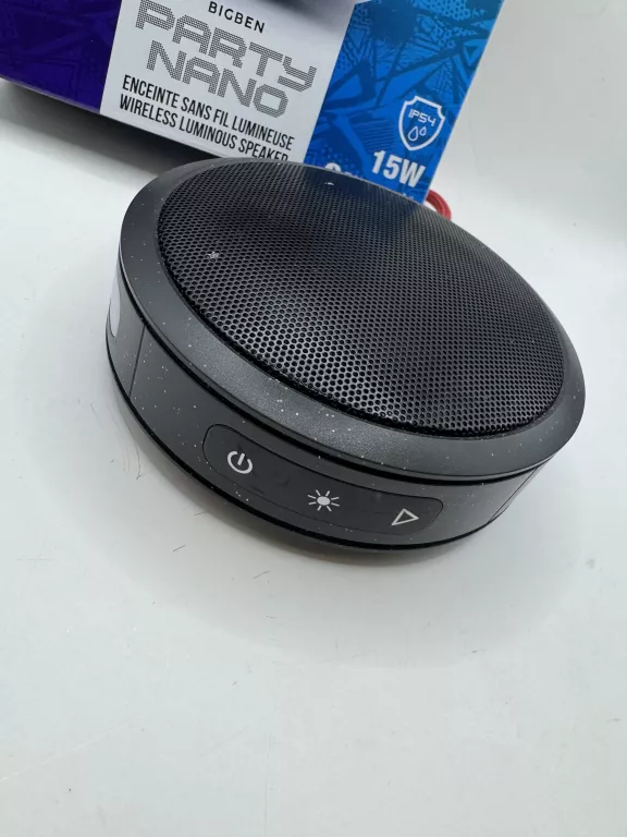 GŁOŚNIK BLUETOOTH PARTY NANO BIG BEN PODŚWIETLENIE 15W CZARNY KOMPLET