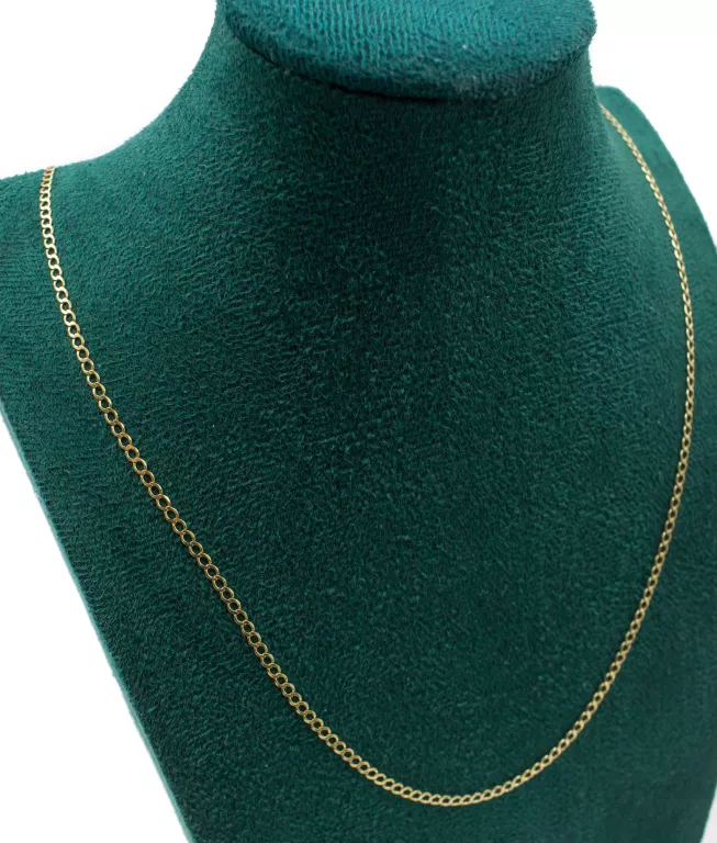 DELIKATNY ZŁOTY ŁAŃCUSZEK PANCERKA 14 K 52 CM W.2,50G