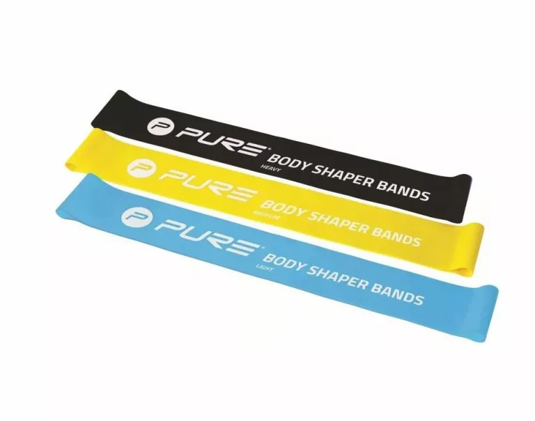ZESTAW 3 GUM TAŚM MINI BAND TAŚMA DO ĆWICZEŃ FITNESS REHABILITACYJNA PURE