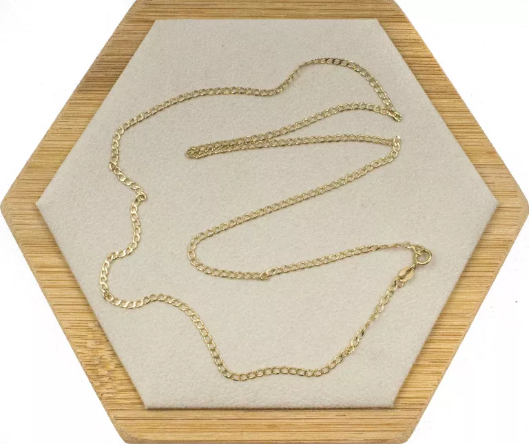 DELIKATNY ZŁOTY ŁAŃCUSZEK PANCERKA 14 K 52 CM W.2,50G