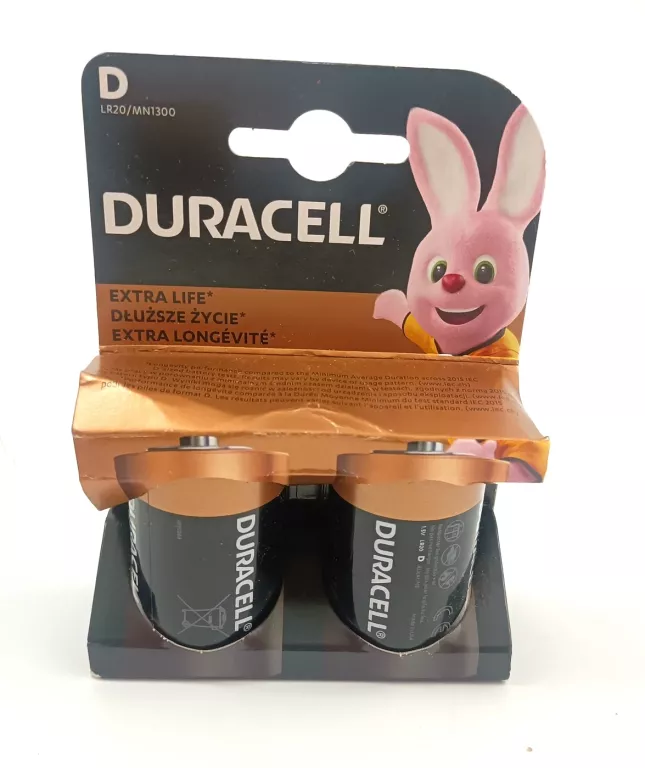 BATERIA ALKALICZNA DURACELL EXTRA LIFE LR20 2SZT