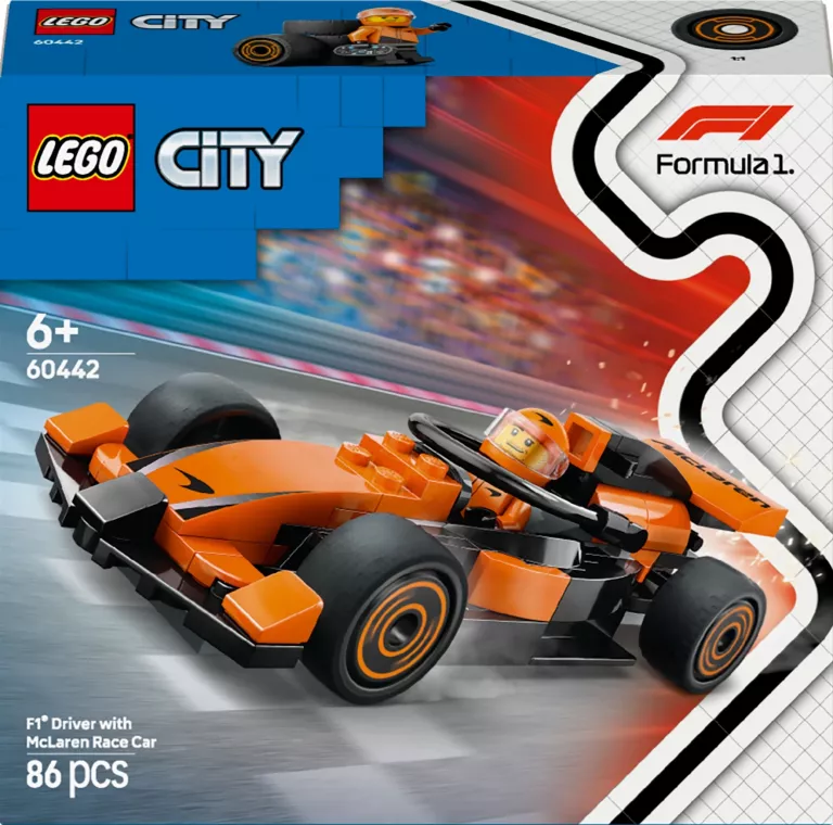 LEGO CITY 60442 F1 CITY DRIVER Z SAMOCHODEM WYŚCIGOWYM USZKODZONY KARTON