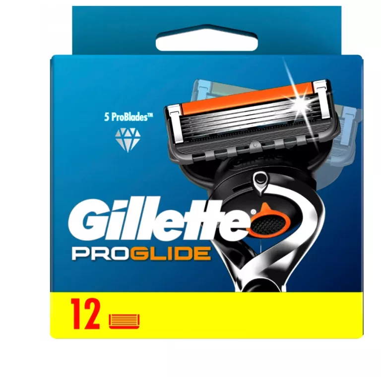 GILLETTE FUSION5 PROGLIDE OSTRZA WYMIENNE DO MASZYNKI, 12 SZTUK
