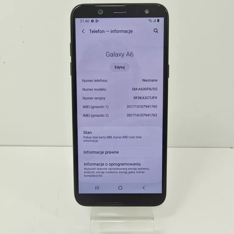 TELEFON SAMSUNG GALAXY A6 3/32GB