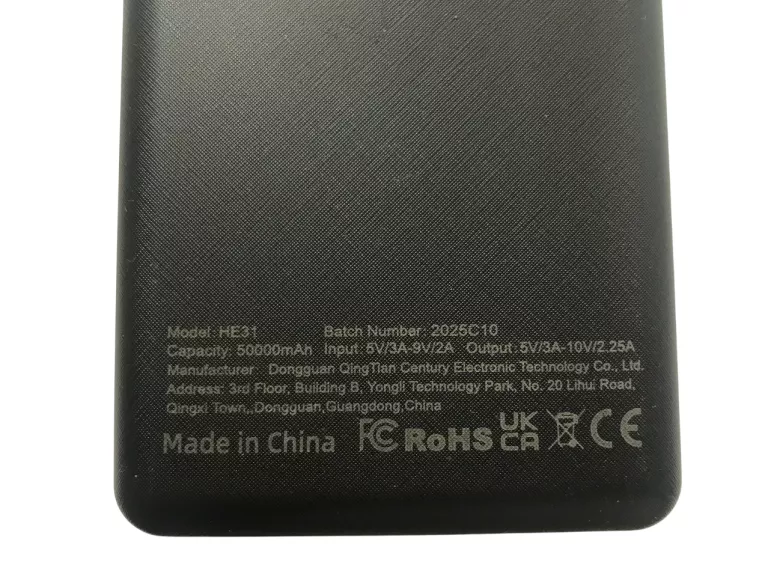 POWERBANK 50000MAH CZARNY