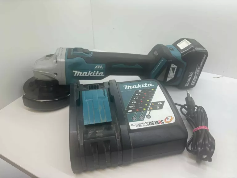SZLIFIERKA KĄTOWA Z REGULACJĄ OBROTÓW MAKITA DGA511+AKUMULATOR MAKITA 18V+