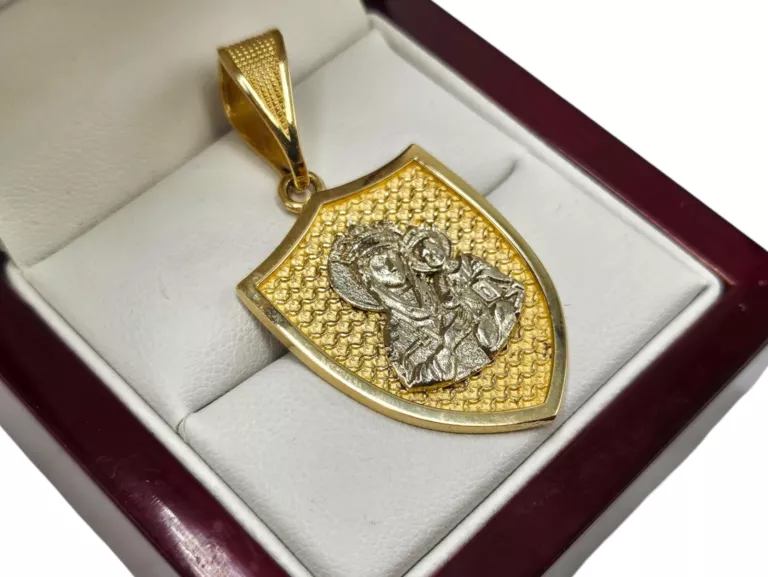 ZŁOTA ZAWIESZKA MEDALIK MATKA BOSKA Z02 P585 W9,72G DŁ.4,2CM
