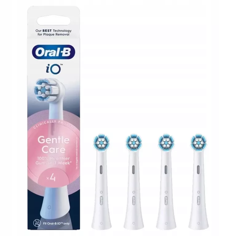 ORYGINALNE KOŃCÓWKI DO SZCZOTECZKI ORAL-B IO GENTLE CARE 4 SZTUKI BIAŁE
