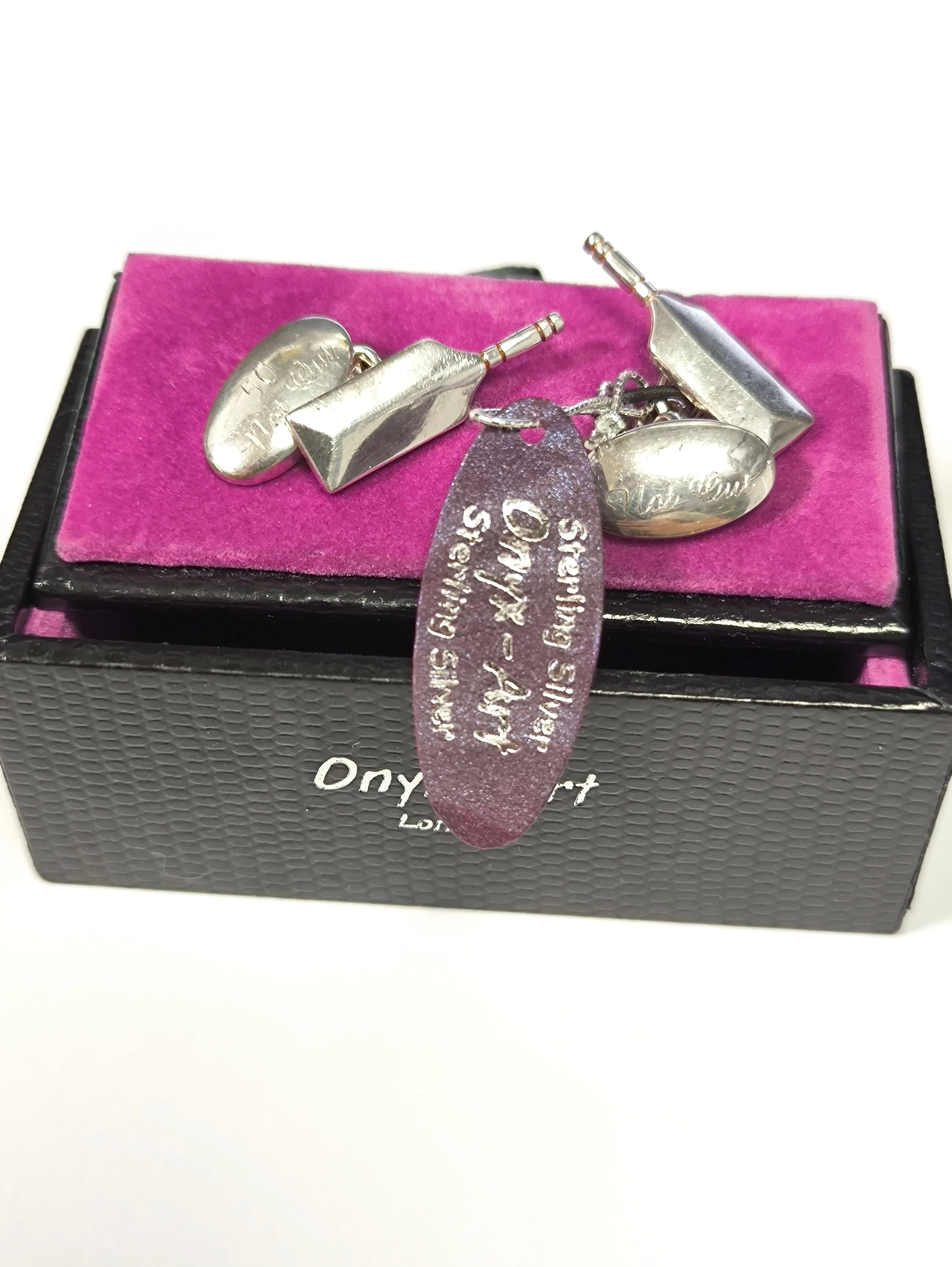 srebro-wyrob-jubilerski-uzywany-spinki-do-mankietow-krykiet-50-not-out-dabrowskiego-30-naklo