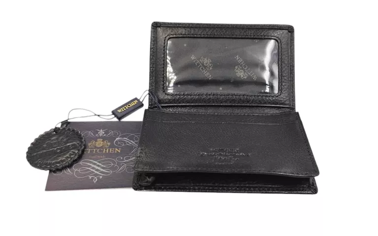 WITTCHEN ETUI NA WIZYTÓWKI CZARNE SKÓRZANE  + ŚCIERECZKA  5900062031965