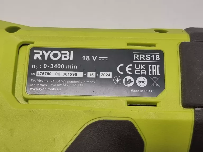PILARKA SZABLASTA RRS18-125G RYOBI ONE 3400SPM