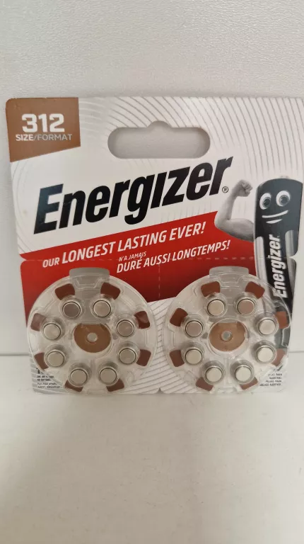 BATERIE SŁUCHOWE ENERGIZER 312 PR41 ZINCAIR DO APARATÓW SŁUCHOWYCH 16SZT.