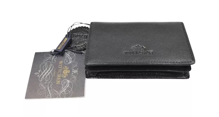 WITTCHEN ETUI NA WIZYTÓWKI CZARNE SKÓRZANE  + ŚCIERECZKA  5900062031965