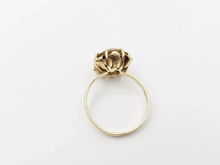 PIĘKNY ZŁOTY PIERŚCIONEK Z KAMIENIEM 585 R. 17